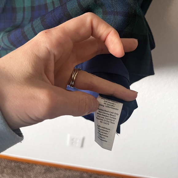 Vineyard Vines Blackwatch Flutter Sleeve Dress Plaid Print Short Sleeve 12 - Picture 4 of 7